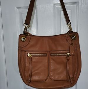 Fossil Crossbody bag with shoulder strap and removable crossbody strap.